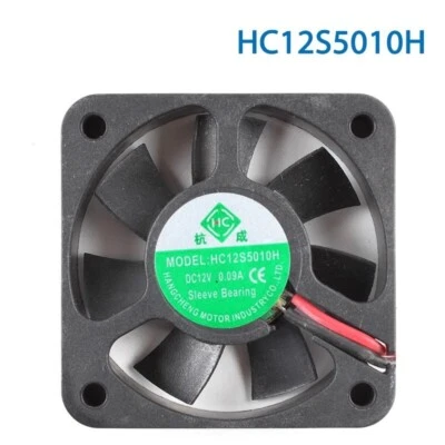 HC12S5010H 5010 12V 0.09A 5cm 2 wire silent cooling fan fan #F5 - Imagen 1 de 4
