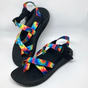 Sandalia para mujer Chaco Z Boulder 2 Tie Dye arco iris agua senderismo sandalia talla 9 - Imagen 1 de 7