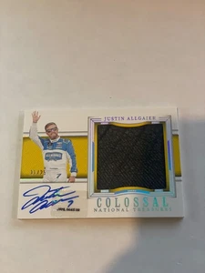 2024 Panini National Treasures Racing #CMA-JAL Justin Allgaier Patch Auto 21/25 - Picture 1 of 2