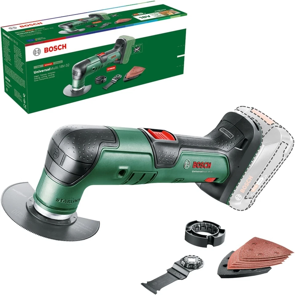 Bosch UNIVERSALMULTI 18V-32 P4A 18v Cordless Oscillating Multi Tool No Batteries - Image 1 of 2