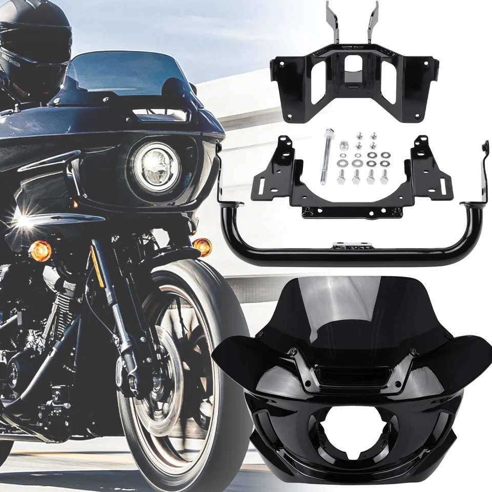 For 2018-Up Harley Street-Bob FXBB/FXBBS Headlight Fairings Windshield Bracket  Foto 1 de 4