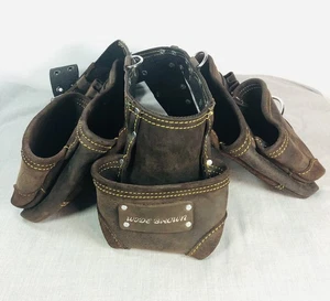 Widebrown Leather Tool Belt With 2-Inch wide Nylon belt - Picture 1 of 9