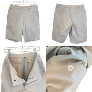 Lululemon Commission Short Qwick Oxford 11 inch Light Gray Sz 32 Golf M7AKAS - Picture 1 of 11
