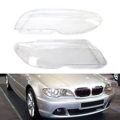 Pair Headlight Headlamp Lens Cover for BMW E46 2DR Coupe 325ci 330ci 2003-2006 - Изображение 1 из 4