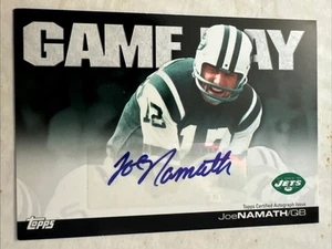2011 Topps Game Day Autographs Joe Namath #GDA-JN SIGNED AUTO New York Jets - Picture 1 of 2