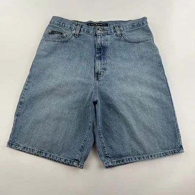 Pantalones Cortos de Jeans Y2K DKNY 33 Azul Denim Calce Relajado Lavado Medio Foto 1 de 4