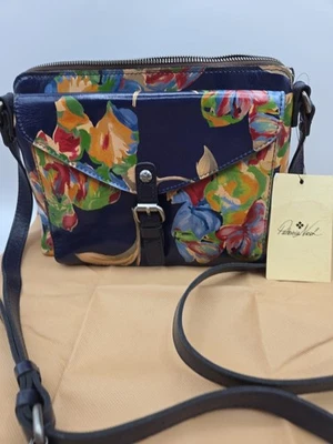 PATRICIA NASH La Fleur  Floral Avelino Leather Crossbody BAG NWT Floral Front  - Image 1 of 4