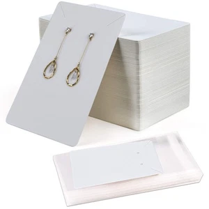 120 Pieces Earring Necklace Display Cards Jewelry Holder Cards Paper Tags wit... - Picture 1 of 7