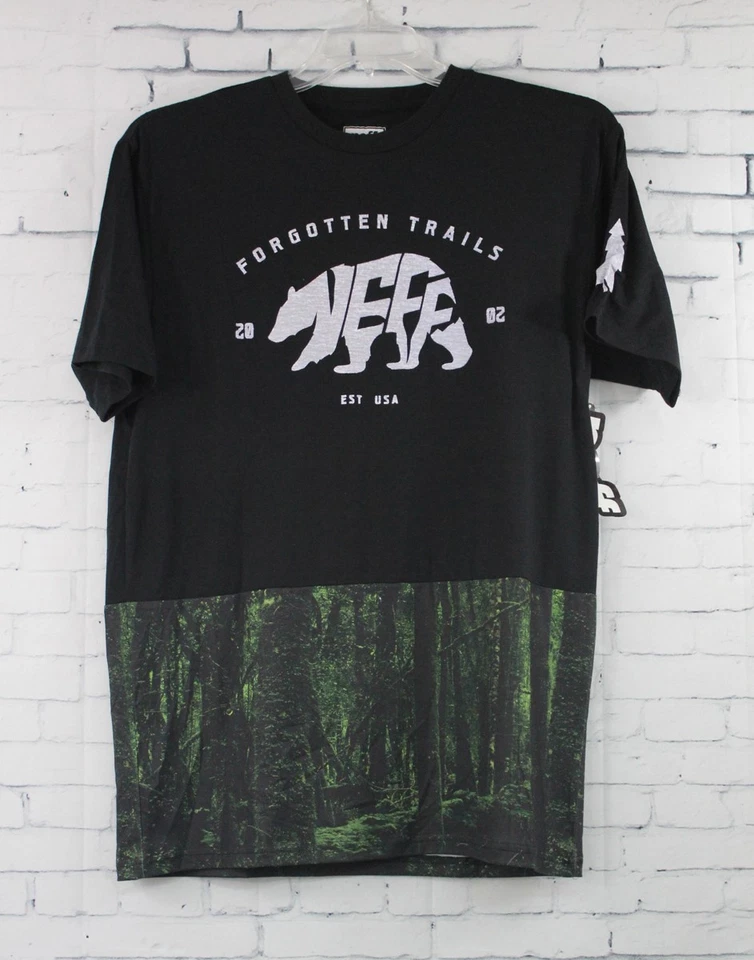Camiseta de manga corta Neff Trails negra mediana para hombre Foto 1 de 1