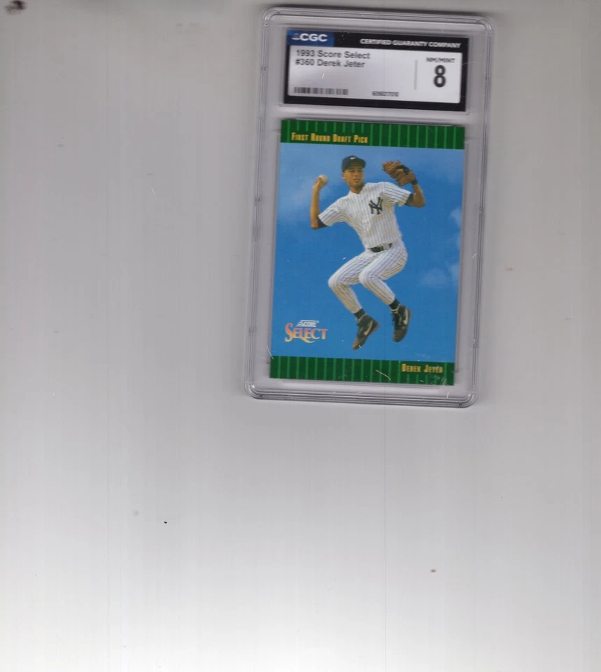 Score Select 1993 - Derek Jeter #360 (RC) Yankees Salón de la fama PSA 8 casi nuevo-como nuevo Foto 1 de 1