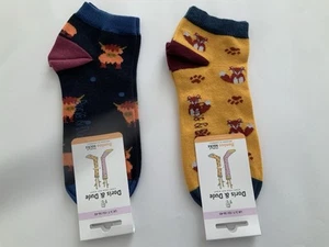 2 Pairs Ankle Socks Doris And Dude Size 3-7 Organic Cotton/Bamboo - Picture 1 of 6