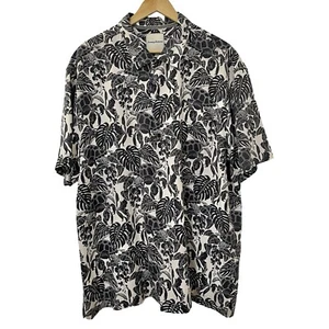 Tommy Bahama Hawaiian Silk Shirt Size XXL Black Floral Lightweight Beach Men’s - Picture 1 of 7