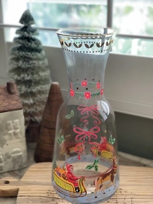 NIB Anthropologie Nathalie Lete Santa's Sleigh Carafe- 57.75 oz - Image 1 of 4