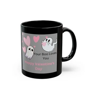 Your BOO Loves You Valentinstag Schwarz Becher (11oz, 15oz) - Bild 1 von 6