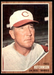 1962 Topps #172a Fred Hutchinson VG