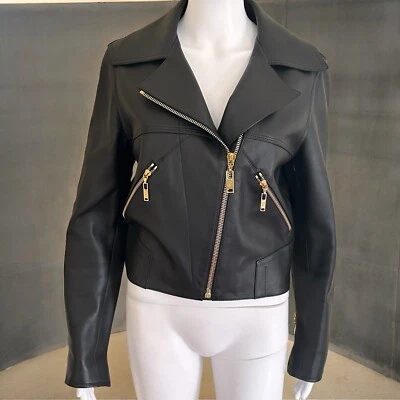 Louis Vuitton Crop Lambskin Moto Jacket - Image 1 of 4