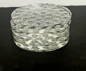 Sak's Fifth Ave Bubble Kristall Untersetzer 4er Set Klar Glitzernde Blasen Randlos - Bild 1 von 7