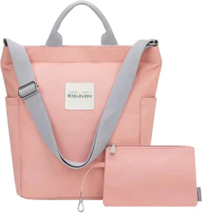 Worldlyda Women Canvas Tote Purse Large Shoulder Bag Casual Crossbody Hobo Top H - Picture 1 of 12