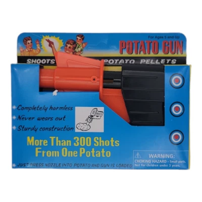 Nueva pistola de patatas de 6" Spud Shooter Blaster novedad juguete clásico Foto 1 de 3