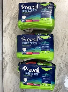 Prevail 20 Count Unisex Underwear Size Medium Wear/ Tear On Packaging Lot Of 3 - Picture 1 of 9