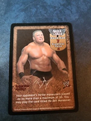 Brock Lesnar - Superstar Card - WWE Raw Deal CCG - Promo - Velocity - Image 1 of 2
