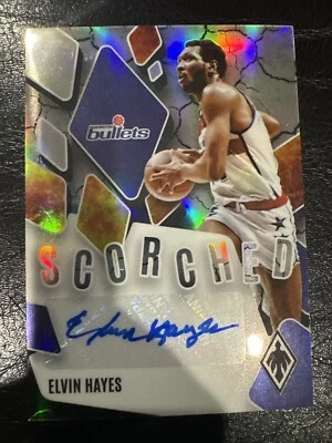 2023-24 Panini Phoenix Basketball Elvin Hayes AUTO SCORCHED Silver /99 Bullets - Image 1 of 2