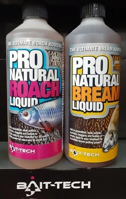 Bait-Tech Pro Natural Liquid 500ml Bream and Roach Anglian Fishing Bait  - Image 1 of 3