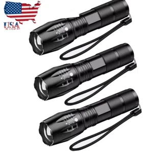 3x Tactical Flashlight Ultrafire High Powered Zoomable AAA Searchlight 5-Modes - Picture 1 of 16