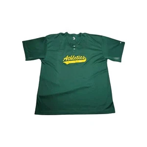 Camisa Henley Oakland Atletics Team Work Talla 3XL Verde #14 Manga Corta - Imagen 1 de 9