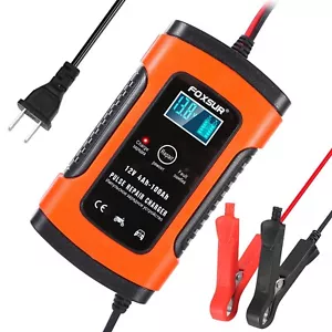 LCD Intelligent Automatic Car Battery Charger 12V 5A Pulse Repair Starter AGM/GE - Picture 1 of 13
