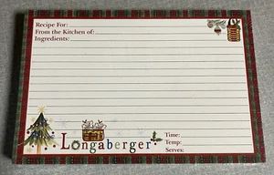 Longaberger 4 X6 Recipe Cards - Set 50 - Christmas- VINTAGE SEALED - Picture 1 of 2