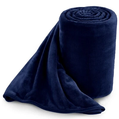 Manta grande de lana de piel sintética 400 Gsm súper suave reversible cálida sofá cama Foto 1 de 4