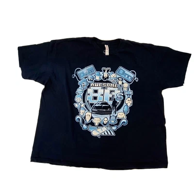 Camisa AlStyle Impresionante Años 80 Cultura Pop Mashup Gráfico Para Hombre Azul Talla XL Foto 1 de 4