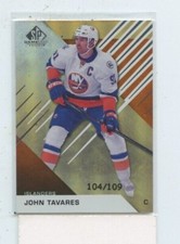 JOHN TAVARES 2016-17 Upper Deck SP Game Used Orange Rainbow Draft Year #D /109