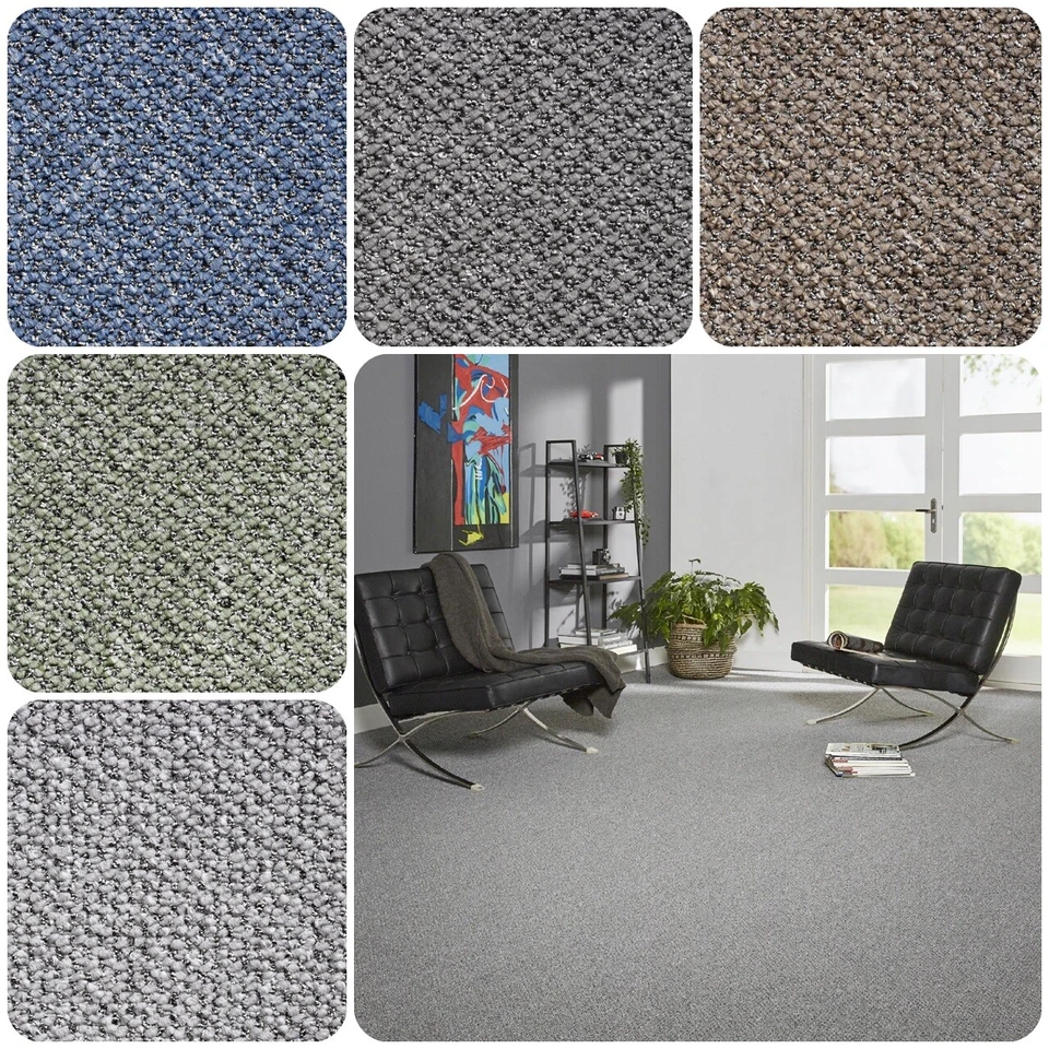 Teppichboden Meterware Schlinge Teppich Auslegware Flamingo 2m 3m 4m 5m Breite - Bild 1 von 1