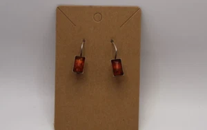 Pendientes ámbar de plata de ley - Imagen 1 de 7