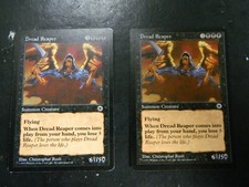 Vintage MTG Portal Dread Reaper (x2) Black Rare Cards Excellent