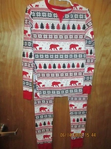 GIRLS BOYS WONDERSHOP SIZE 8 BEAR TREE THEMED PAJAMAS - Picture 1 of 2