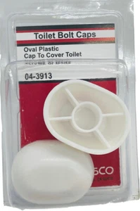Larsen Supply #04-3913 White Oval Toil Bolt Cap - 2 caps - Brand New - Picture 1 of 5