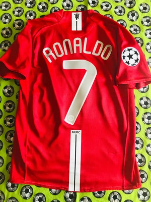 Nike Manchester United Soccer Jersey Final Champions 2008 Cristiano Ronaldo S - Image 1 of 4