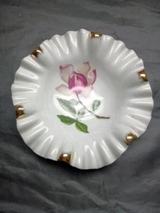 MITTERTEICH BAVARIA GERMANY Candy Dish - Deeply Fluted Edge Gold Accent - Picture 1 of 3