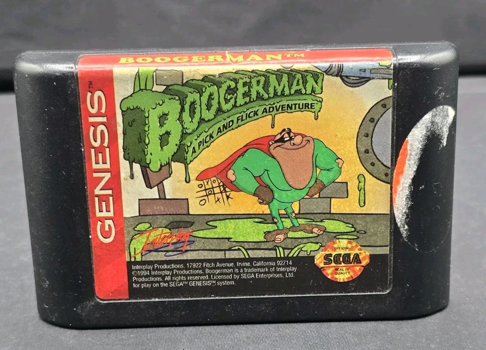 Boogerman: A Pick and Flick Adventure (Sega Genesis 1994) Cartridge Only Tested  - Image 1 of 4