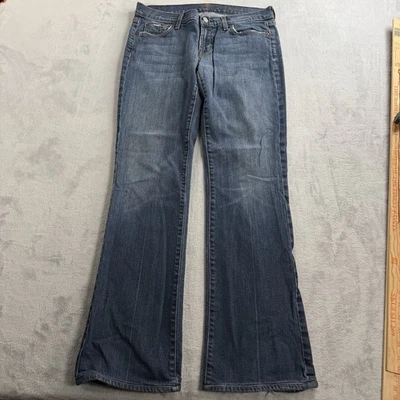 7 For All Mankind Bootcut Jeans Mens 32x32 * Blue Denim Western Stretch Straight - Image 1 of 4