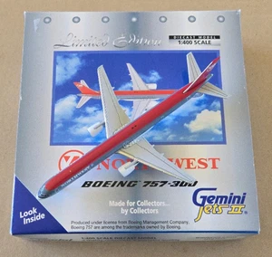 1:400 Boeing 757-300 Northwest Airlines N583NW "Bowling Shoe" Gemini Jets - Picture 1 of 6