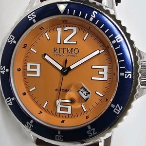 Ritmo Mundo Mvndo Hercules Automatic Watch Men's Orange 53mm - Picture 1 of 5