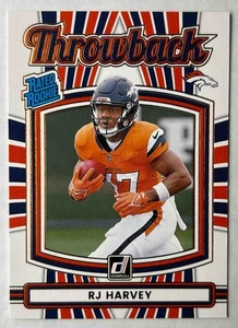 Panini Donruss RJ Harvey 2025 clasificación novato retroceso #16 RC Broncos - Imagen 1 de 2