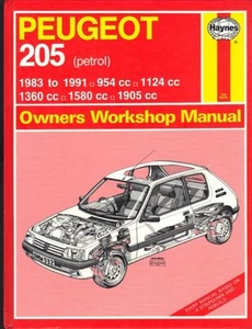 PEUGEOT 205 1.6 GTI,1.9 GTI,CTI,1.4 XS,JUNIOR,CABRIOLET HAYNES MANUAL 1983-1991 - Picture 1 of 1