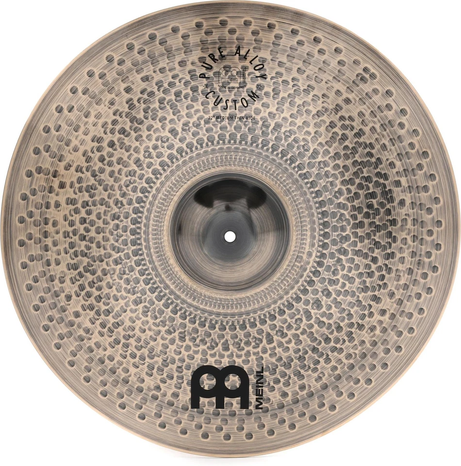 Prato Meinl Cymbals Pure Alloy personalizado passeio médio fino - 22 polegadas - Imagem 1 de 4