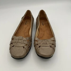 Mocasines cómodos sin cordones LifeStride para mujer 7,5 M topo metálico - Imagen 1 de 16