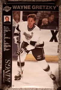 Póster de hockey vintage de los 90 Wayne Gretzky "The Great One" de Los Angeles Kings - Imagen 1 de 5